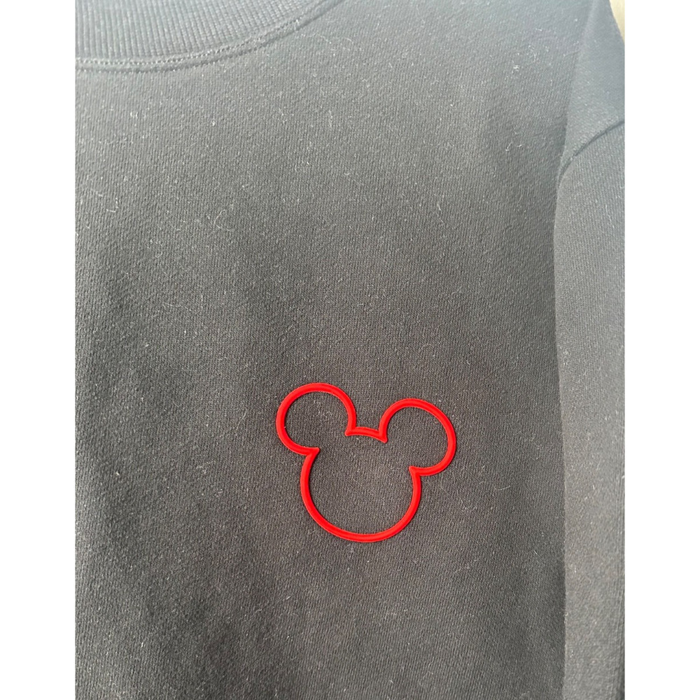Lululemon x Disney Steady State Crew Sweatshirt Red Mickey Mouse Sz XS BLACK D53 - Picture 3 of 9